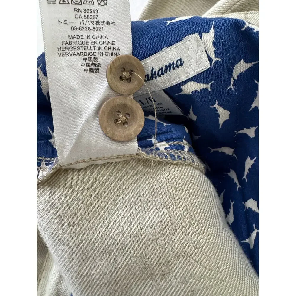 Tommy Bahama Linen Blend Casual Pants Beige Large 35